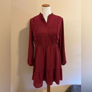 Maroon red jcrew merchantile dress
